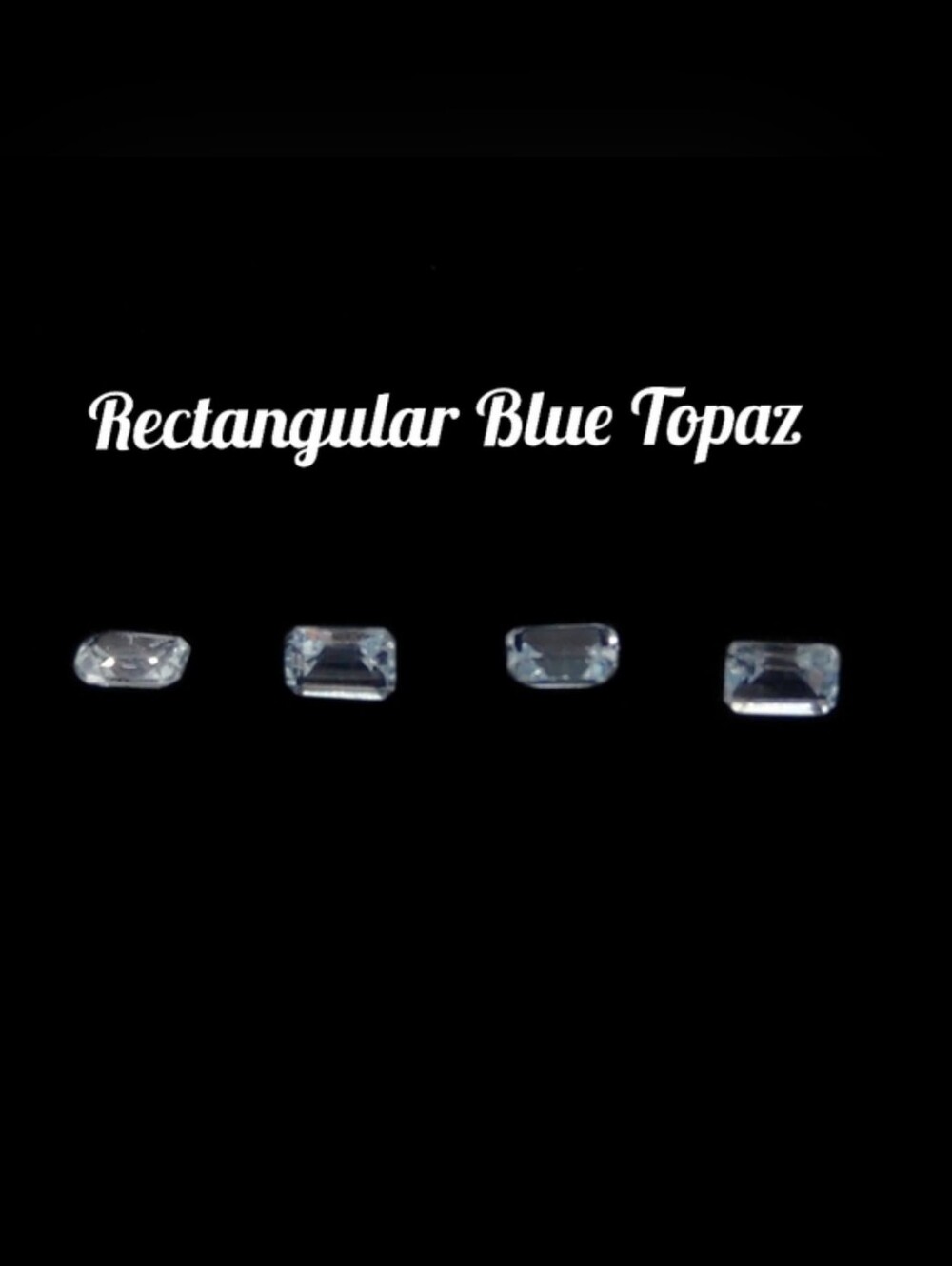 Rectangular Blue Topaz - 4 Pieces. NWOT
